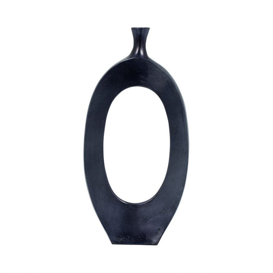Sagebrook 20" Metal Tall Open Cut Out Vase - Cobalt Blue