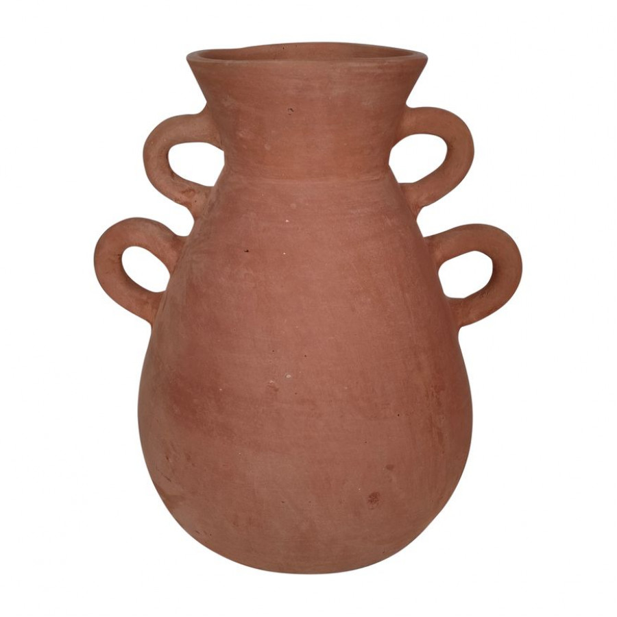 Sagebrook 12" Terracotta Vase With 4 Handles - Natural