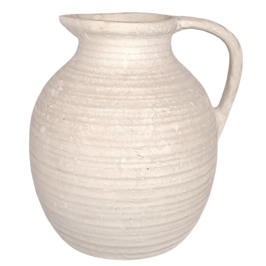 Sagebrook - 10" Paper Mache Pitcher in Ivory