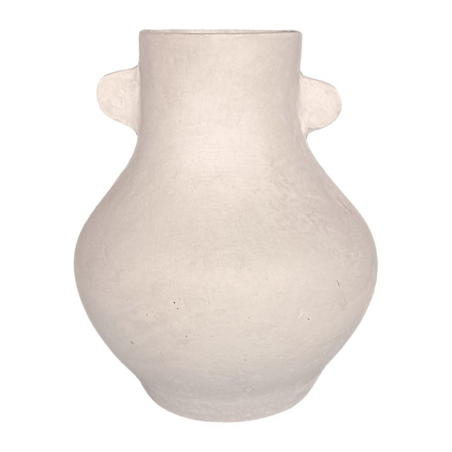 Sagebrook - 10" Paper Mache Eared Vase in Ivory