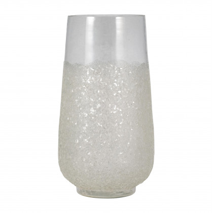 Sagebrook - 9" Glass Antiqued Finish Vase