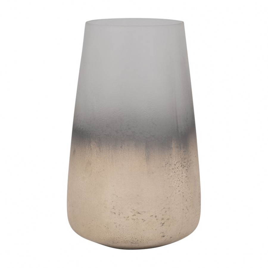 Sagebrook 11" Glass Antiqued Finish Vase - Ivory