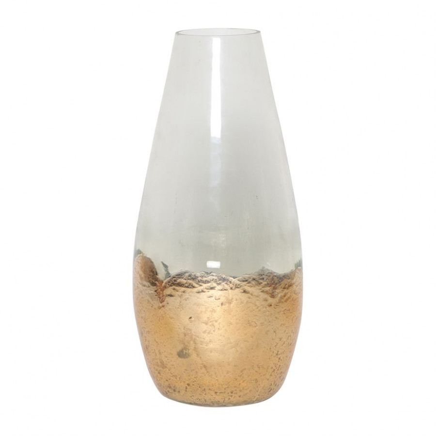 Sagebrook - 11" Glass Gold Dipped Vase