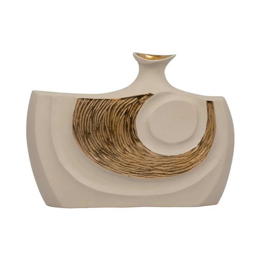 Sagebrook - 11" Metal Embossed Swirl Vase