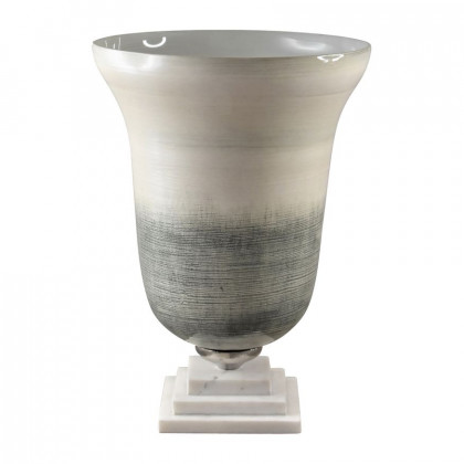 Sagebrook - 12" Glass Vase On Marble Base
