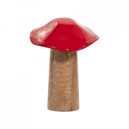 Sagebrook - 6" Wood Toadstool Mushroom