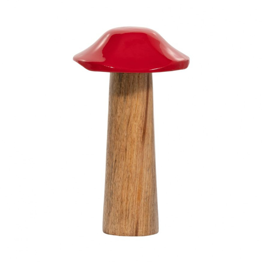 Sagebrook - 6" Wood Toadstool Mushroom