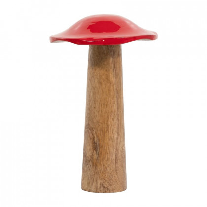 Sagebrook - 6" Wood Toadstool Mushroom