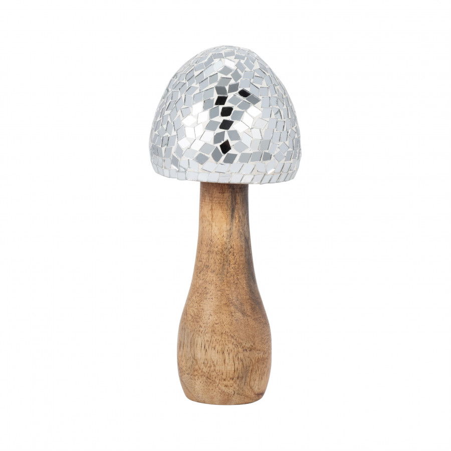 Sagebrook - 10" Wood Mosaic Mushroom