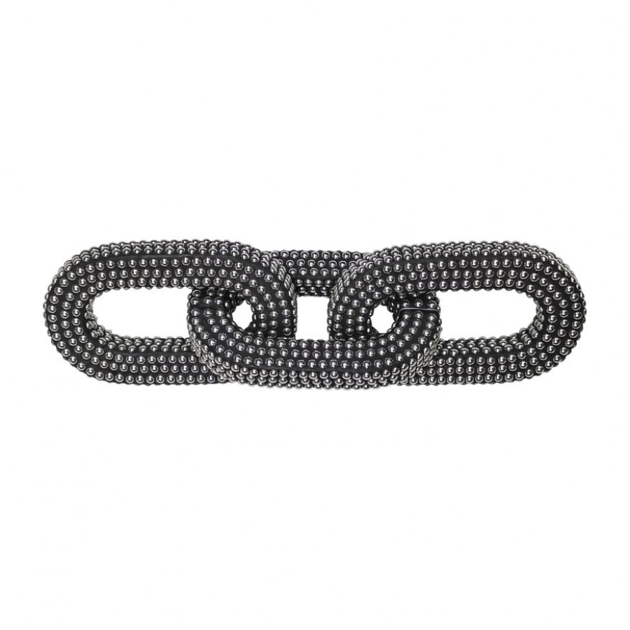 Sagebrook - 14" Resin Studded Chain Decor in Black/Silver
