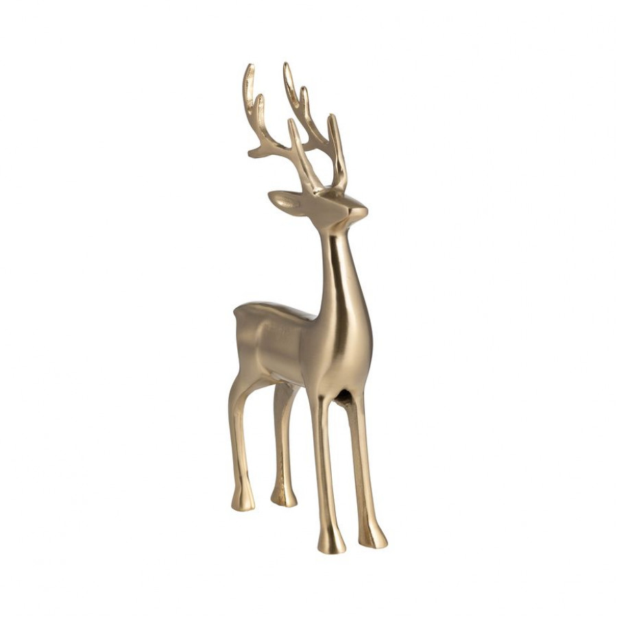 Sagebrook 14" Metal Standing Reindeer - Gold