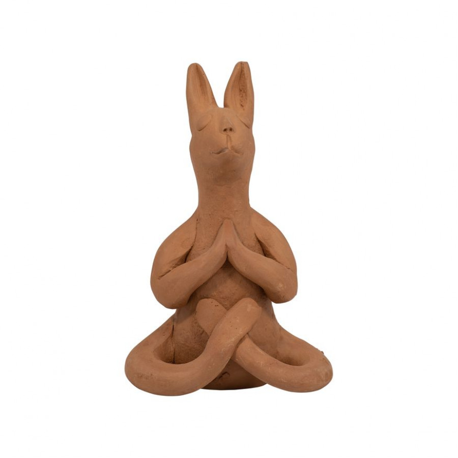 Sagebrook - 7" Terracotta Namaste Yoga Bunny