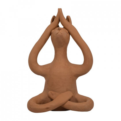 Sagebrook - 7" Terracotta Namaste Yoga Bunny
