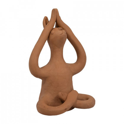 Sagebrook 10" Terracotta Salutation Yoga Bunny - Natural