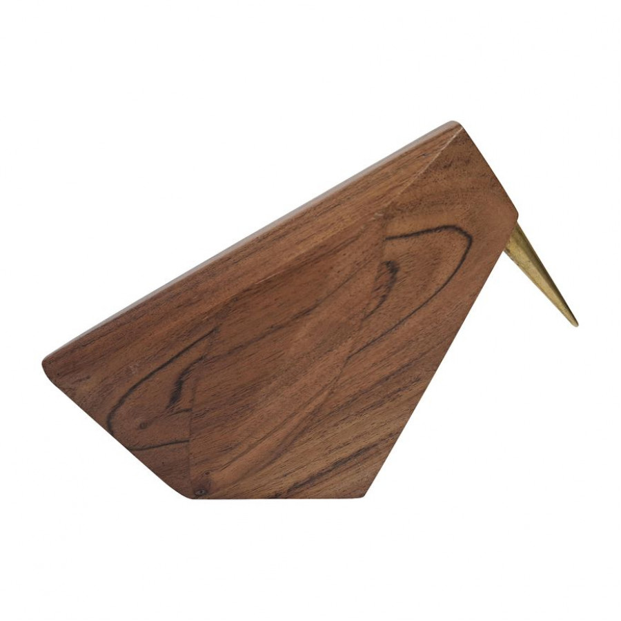 Sagebrook 6" Wood Sitting Bird - Brown