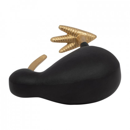 Sagebrook 9" Metal Kiwi Mom - Black/Gold