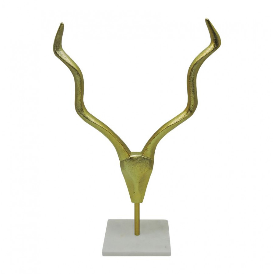 Sagebrook - 18" Metal Impala On Base in Gold