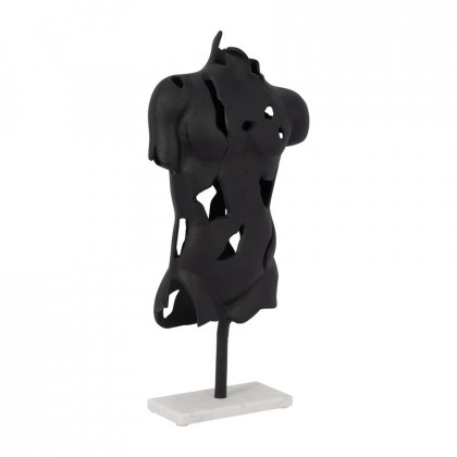 Sagebrook 23" Metal Cracked Bust On Stand - Black
