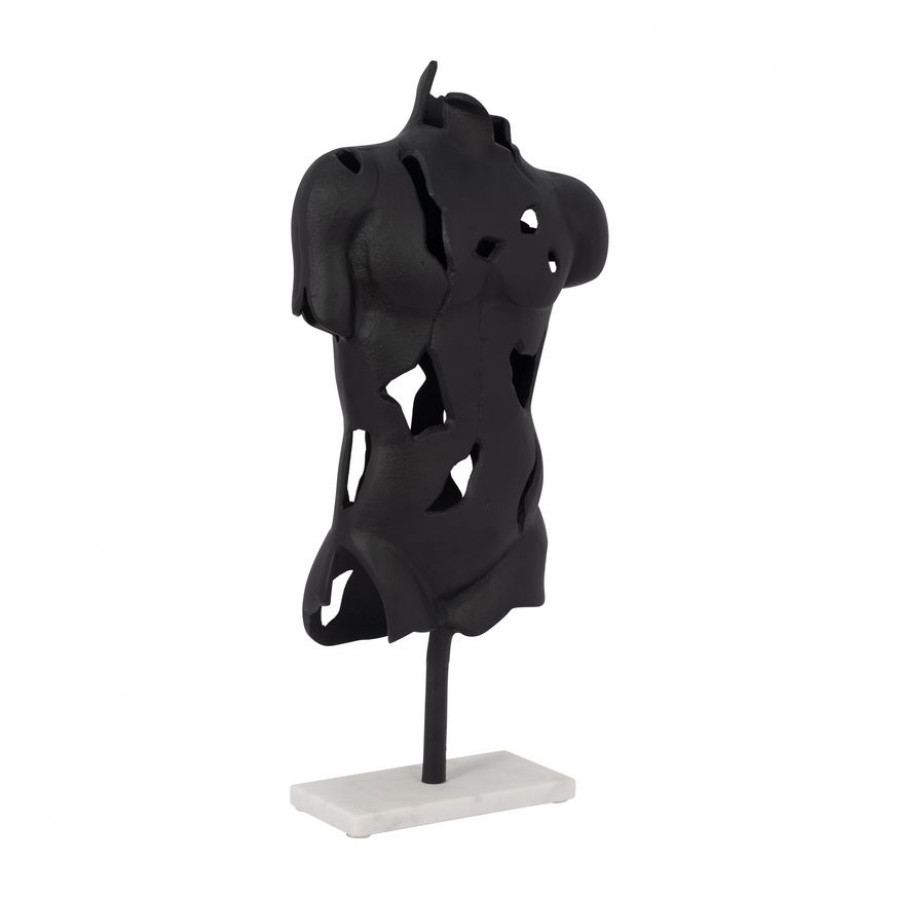 Sagebrook - 16" Metal Cracked Bust On Stand