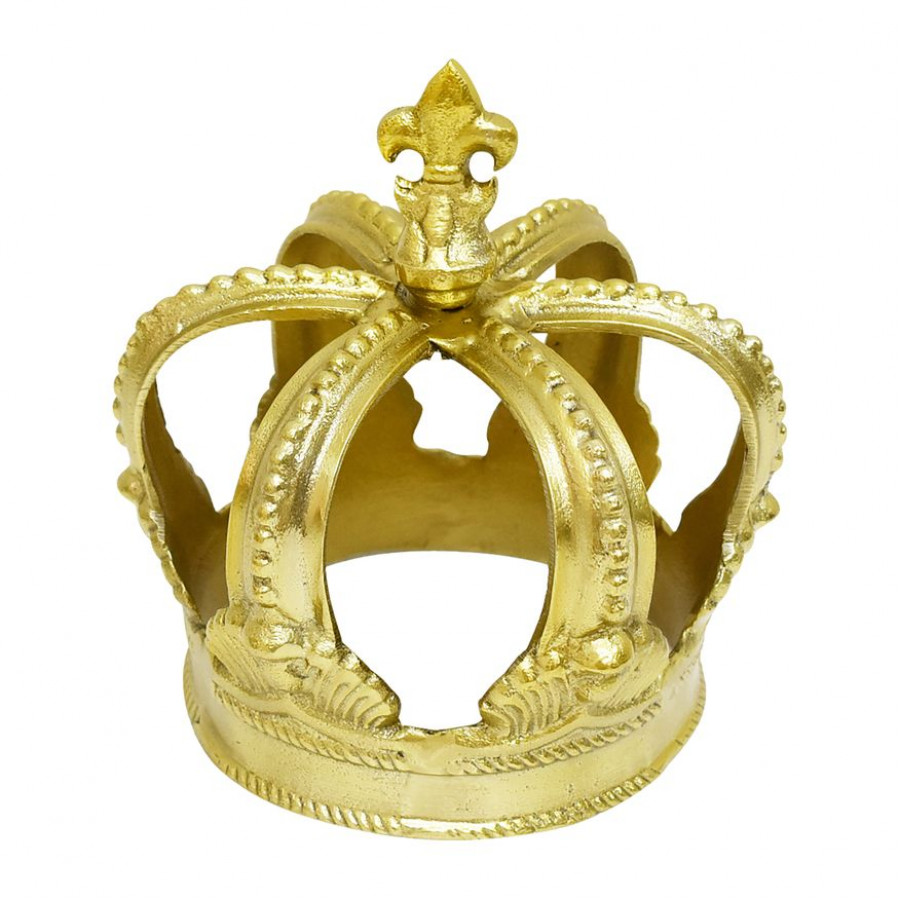 Sagebrook - 7" Metal Crown Decor in Gold