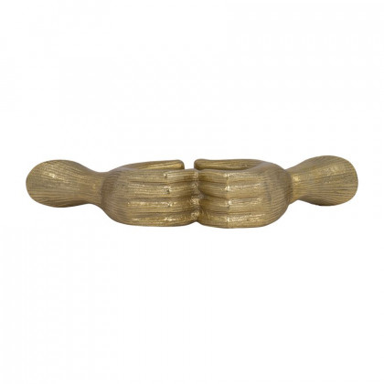 Sagebrook - 13" Metal Hand-heart Sculpture in Gold