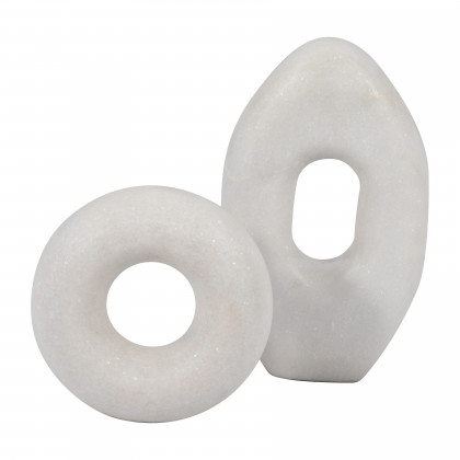Sagebrook 9" Marble Sculpture - White