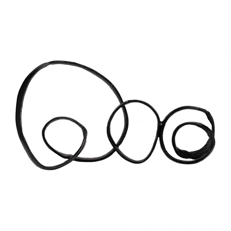 Sagebrook - 28" Metal Long Swirled Knot Decor in Black