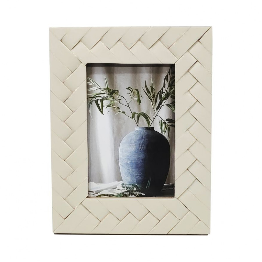 Sagebrook - 4"x6" Resin Woven Photo Frame