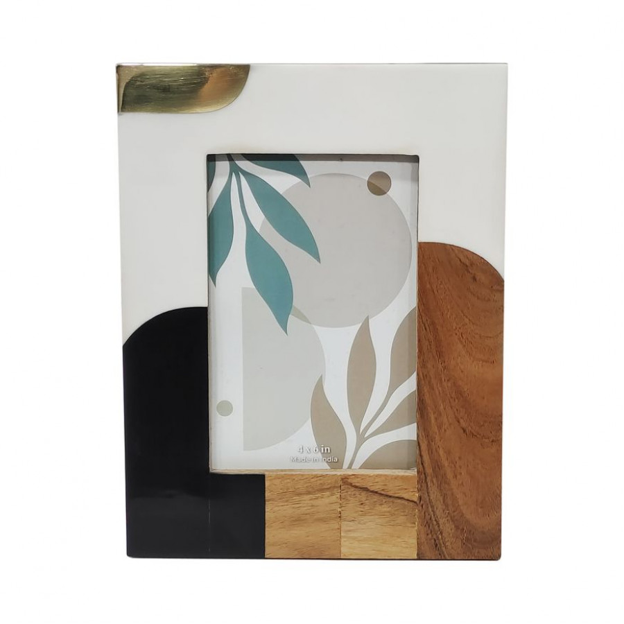 Sagebrook - 4"x6" Resin Mid-century Photo Frame