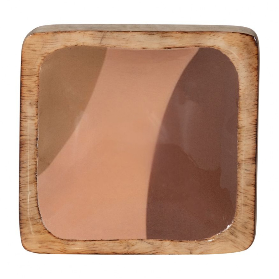 Sagebrook - 4" Wood Mid-Century Trinket Tray in Multi