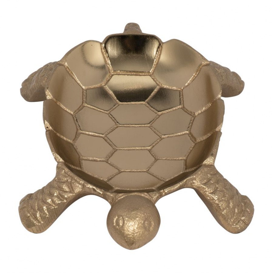 Sagebrook - 7" Metal Turtle Trinket Tray in Gold