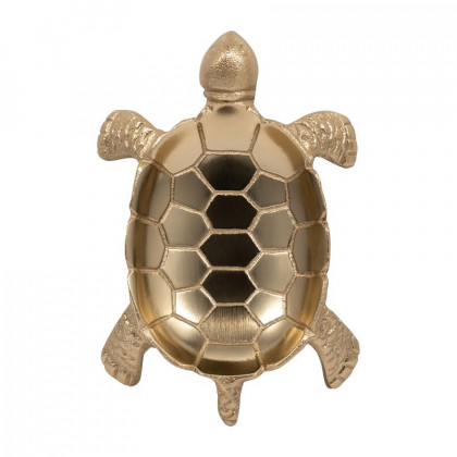 Sagebrook - 7" Metal Turtle Trinket Tray in Gold