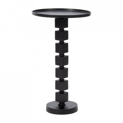Sagebrook 26" Aluminum Stacked Cube Accent Table - Black