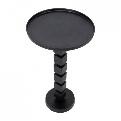 Sagebrook 26" Aluminum Stacked Cube Accent Table - Black