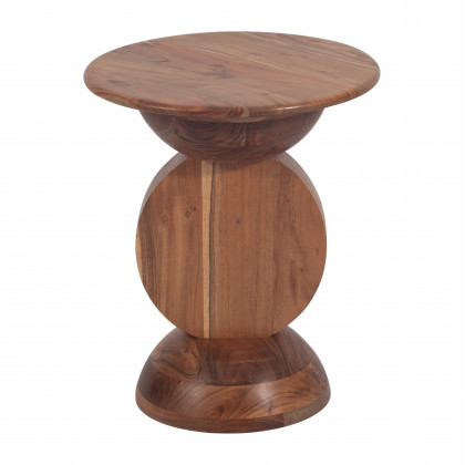 Sagebrook - 19" Solid Wood Disc On Dome Side Table in Natural