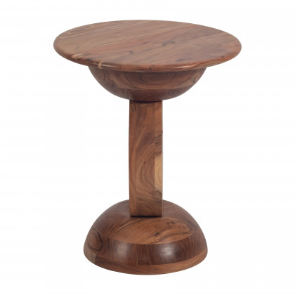 Sagebrook - 19" Solid Wood Disc On Dome Side Table in Natural