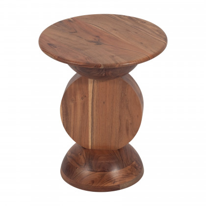 Sagebrook - 19" Solid Wood Disc On Dome Side Table in Natural