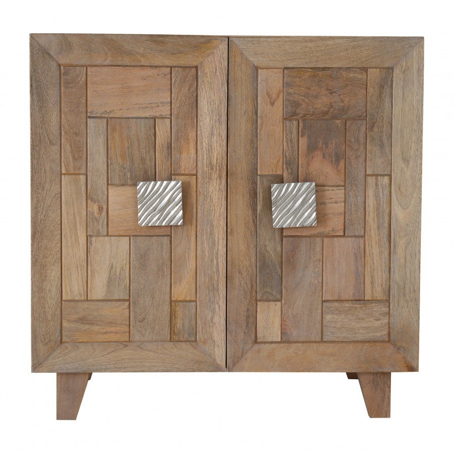 Sagebrook - 30" 2-Door Coffer Front Cabinet in Light Wash