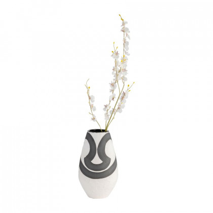 Sagebrook - 11" Stoneware Noir Vase in Black/White
