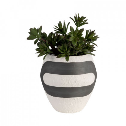 Sagebrook - 8" Stoneware Noir Vase in Black/White