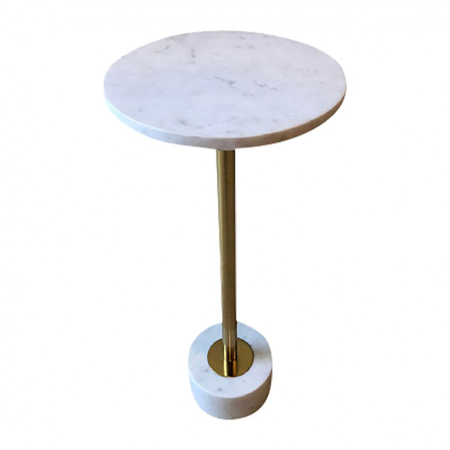 Sagebrook - Metal Side Table With Marble Top