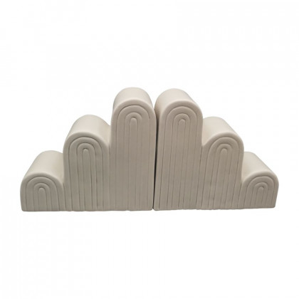 Sagebrook - 7" Ceramic Step-arch Bookends (Set Of 2)