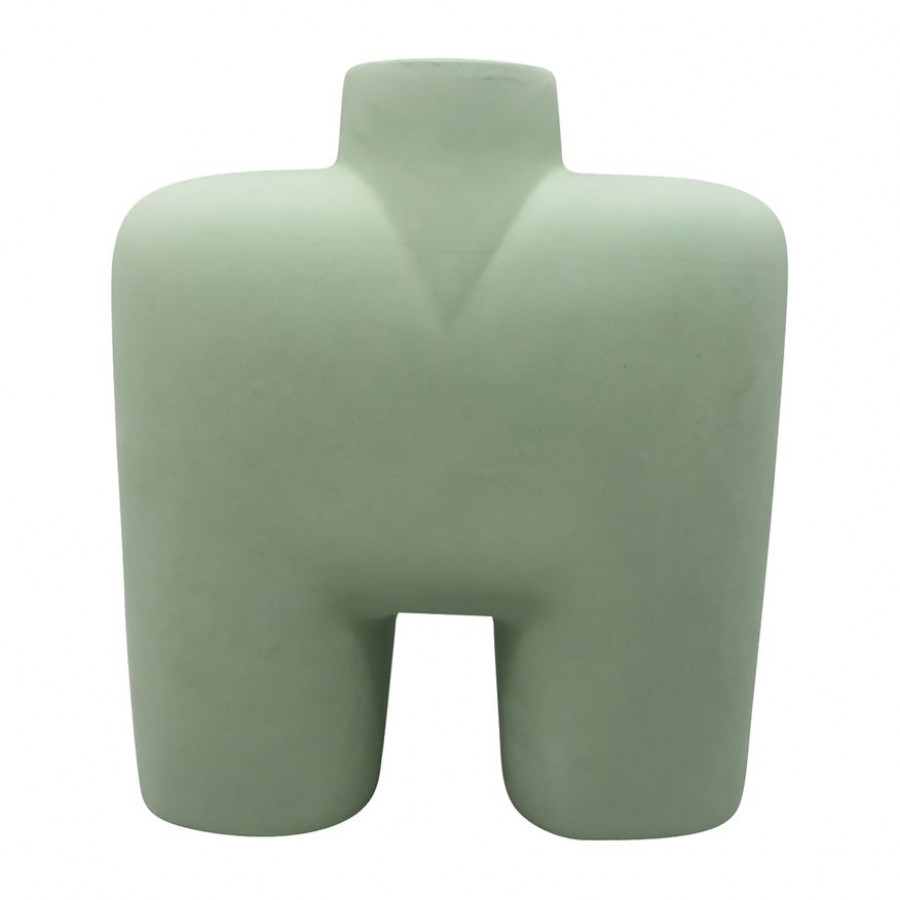 Sagebrook 7" Ceramic Square Shape Vase - Dark Sage