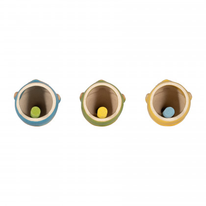 Sagebrook - Ceramic Gnome Bells (Set Of 3) in Multi-Color