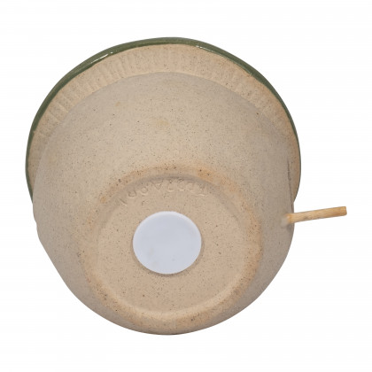 Sagebrook 6" Ceramic Round Bird Feeder - Green