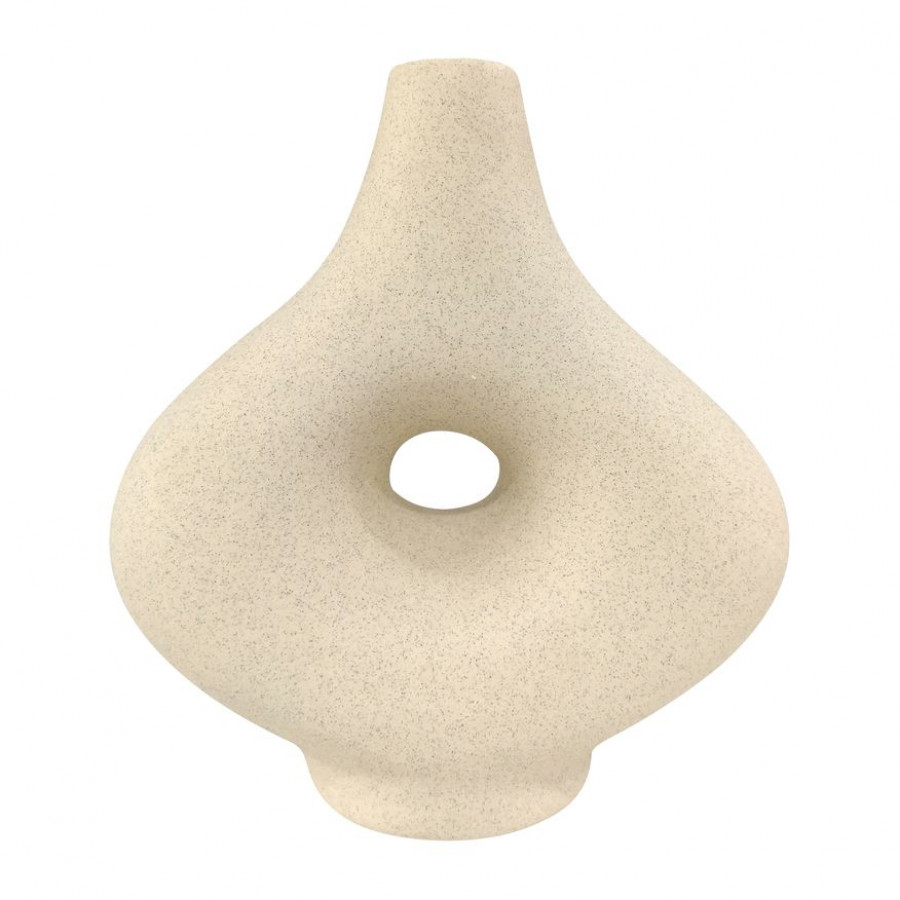Sagebrook 7" Ceramic Short Open Cut-out Nomad Vase - Ivory
