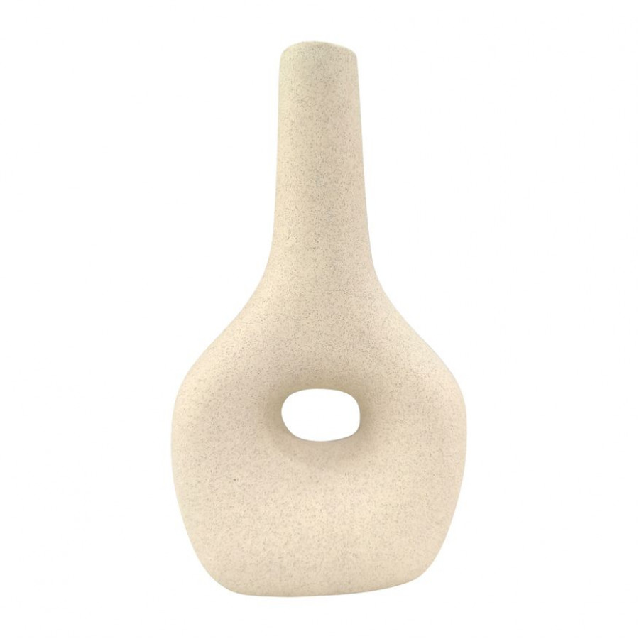 Sagebrook 9" Ceramic Open Cut-out Nomad Vase - Ivory
