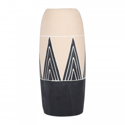 Sagebrook - 12" Porcelain Tahoe Vase in Blue/Natural