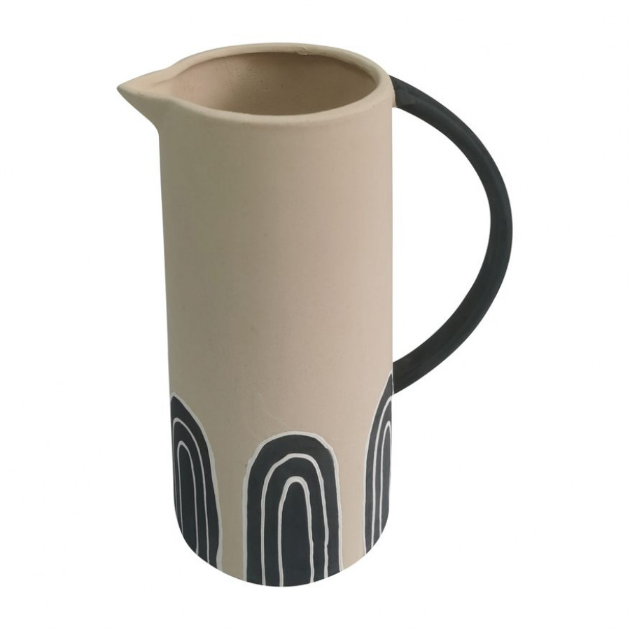 Sagebrook - 10" Porcelain Tahoe Pitcher Vase in Blue/Natural
