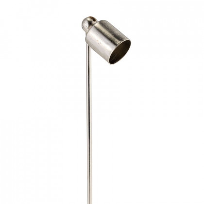 Sagebrook 12" Marble Round Candle Snuffer - Silver/Black